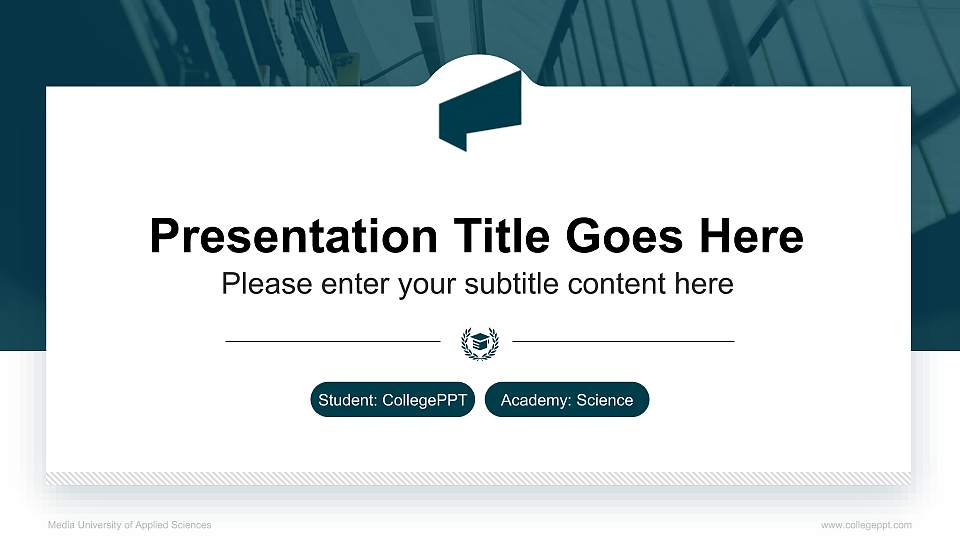 Media University of Applied Sciences National Scholarship Defense PPT Template16:9 ratio PPT effect preview image