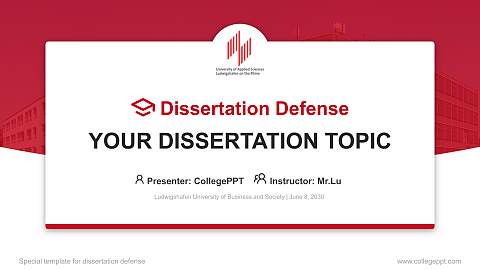 Ludwigshafen University of Business and Society Graduation Thesis Defense PPT Template