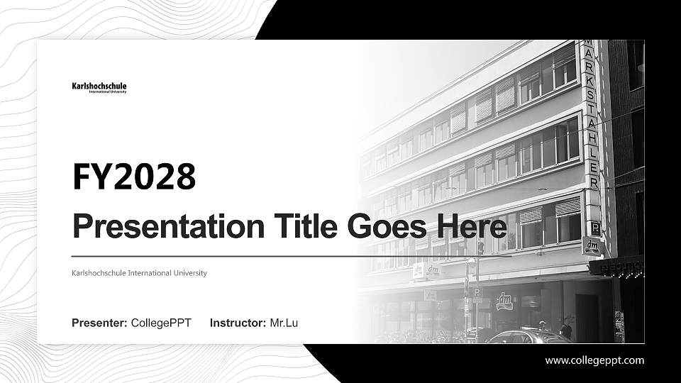 Karlshochschule International University Academic Presentation/Research Findings Report PPT Template16:9 ratio PPT effect preview image