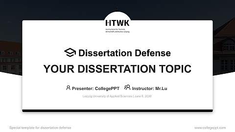 Leipzig University of Applied Sciences Graduation Thesis Defense PPT Template