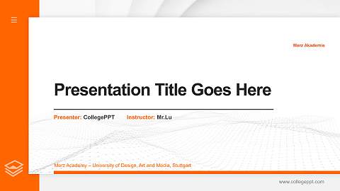 Merz Academy – University of Design, Art and Media, Stuttgart Thesis Proposal/Graduation Defense PPT Template