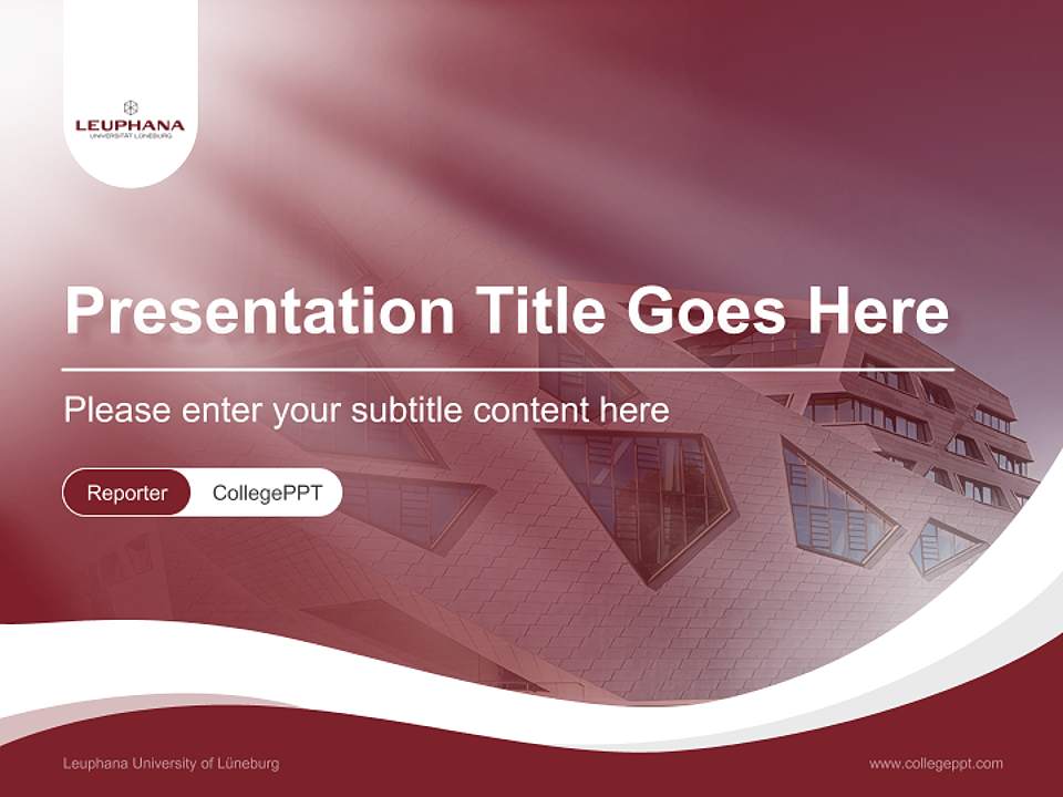 Leuphana University of Lüneburg Lecture Sharing and Networking Event PPT Template4:3 ratio PPT effect preview image4