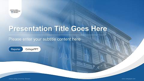 Justus Liebig University Giessen Lecture Sharing and Networking Event PPT Template