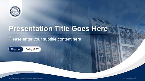HSBA Hamburg School of Business Administration Lecture Sharing and Networking Event PPT Template