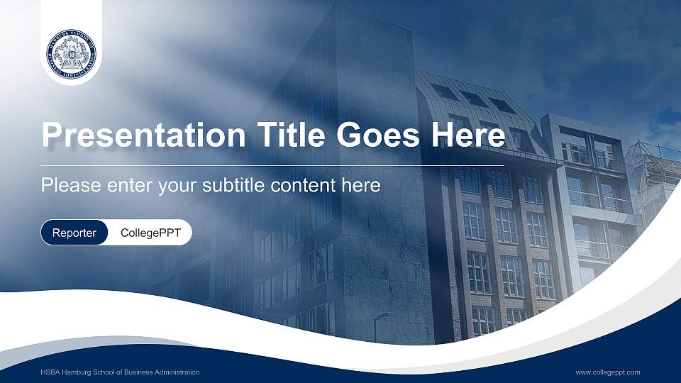 HSBA Hamburg School of Business Administration Lecture Sharing and Networking Event PPT Template16:9 ratio PPT effect preview image