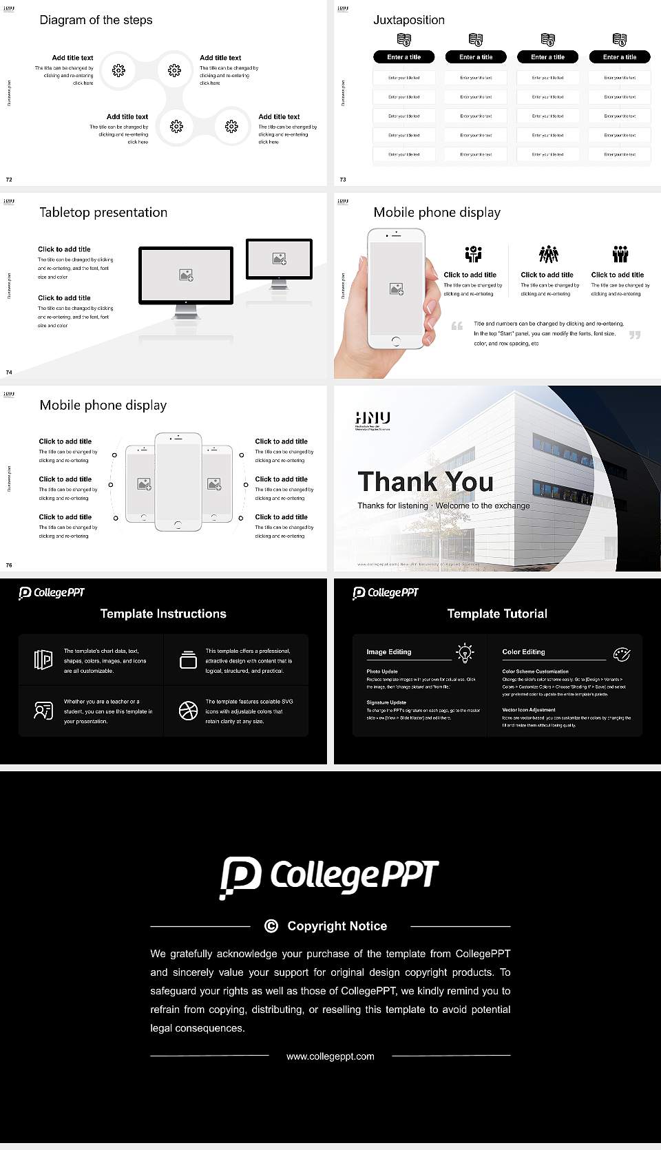 Neu-Ulm University of Applied Sciences Competition/Entrepreneurship Contest PPT Template16:9 ratio PPT effect preview image9