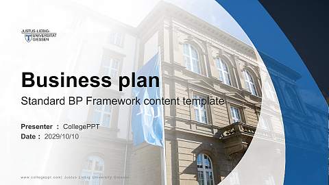 Justus Liebig University Giessen Competition/Entrepreneurship Contest PPT Template