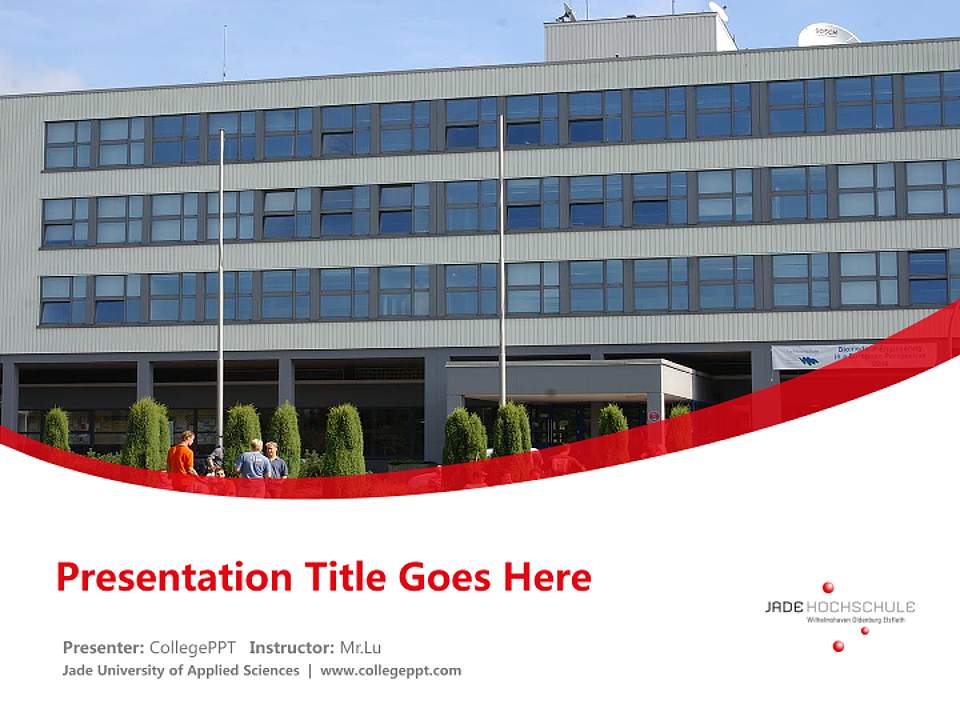 Jade University of Applied Sciences Course/Courseware Creation PPT Template4:3 ratio PPT effect preview image5