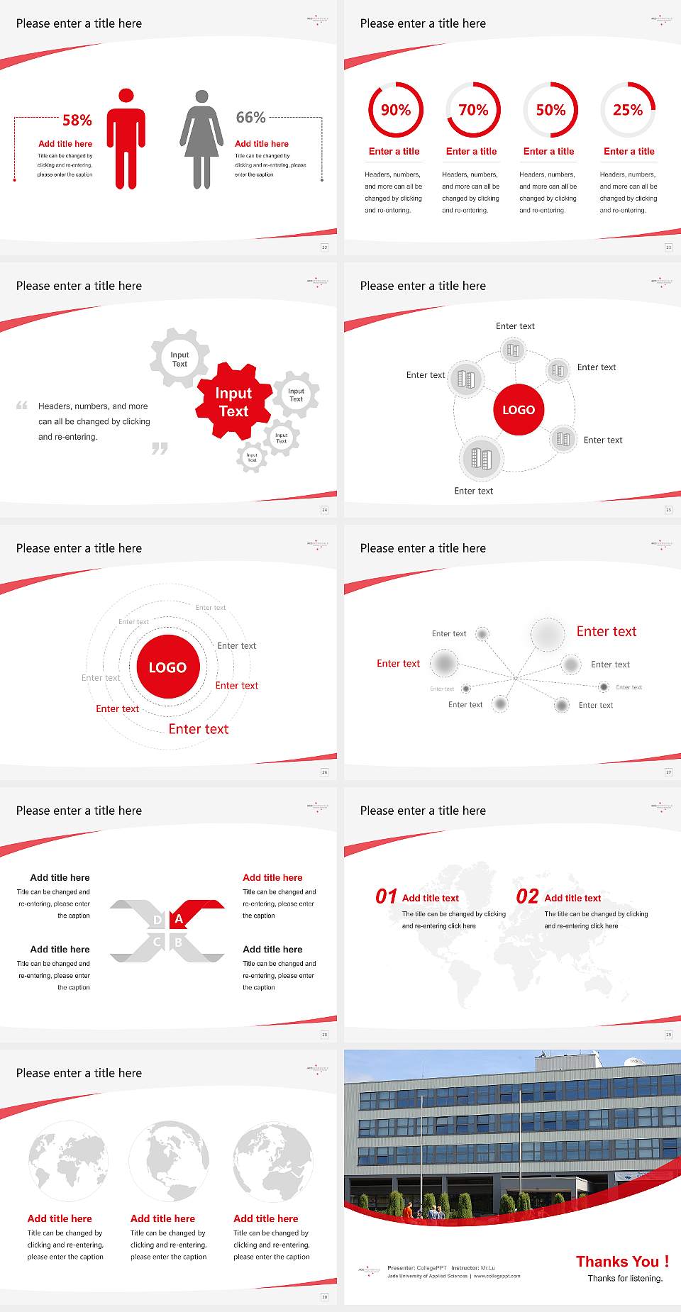 Jade University of Applied Sciences Course/Courseware Creation PPT Template4:3 ratio PPT effect preview image4