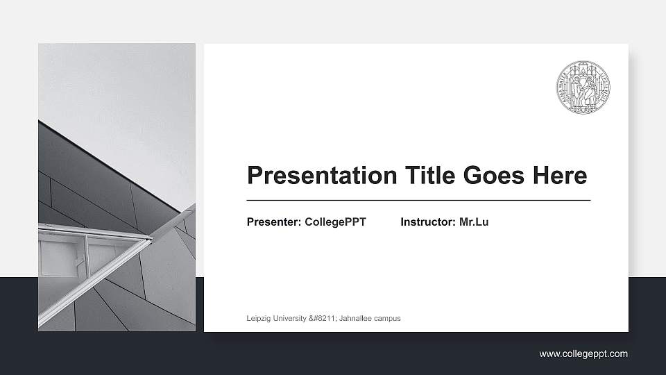 Leipzig University – Jahnallee campus General PPT Template16:9 ratio PPT effect preview image