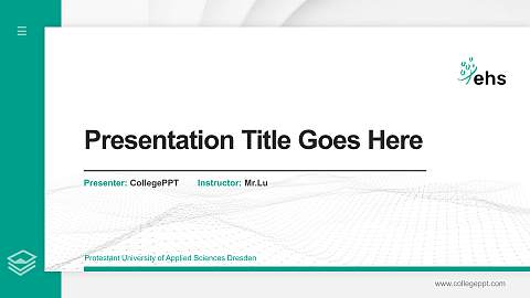 Protestant University of Applied Sciences Dresden Thesis Proposal/Graduation Defense PPT Template