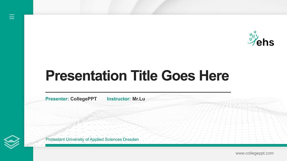 Protestant University of Applied Sciences Dresden Thesis Proposal/Graduation Defense PPT Template16:9 ratio PPT effect preview image