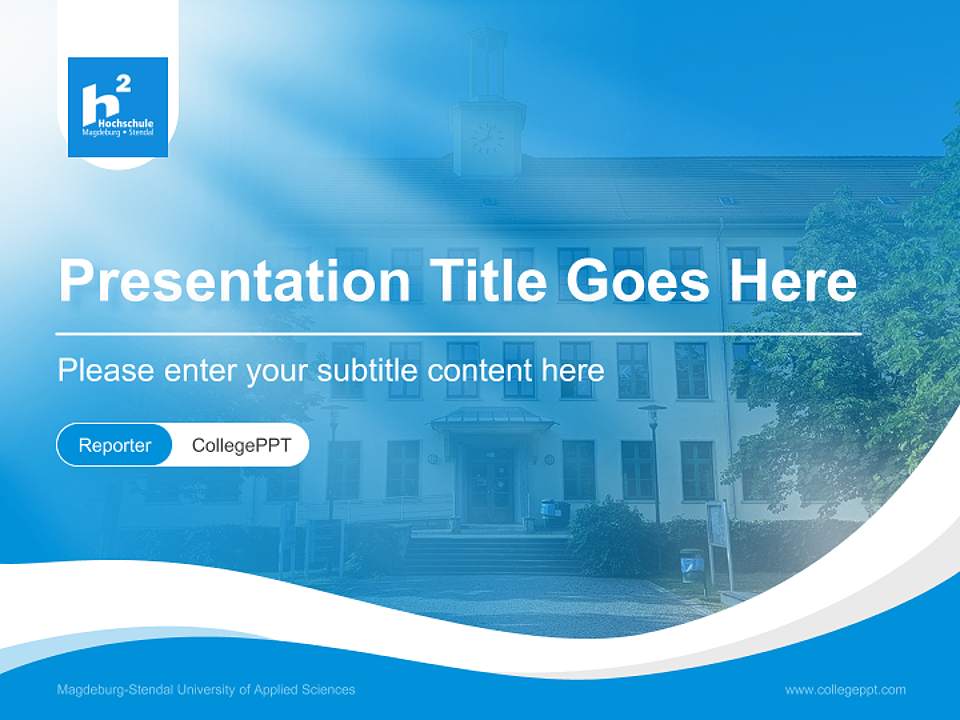 Magdeburg-Stendal University of Applied Sciences Lecture Sharing and Networking Event PPT Template4:3 ratio PPT effect preview image4