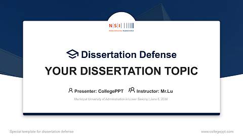 Municipal University of Administration in Lower Saxony Graduation Thesis Defense PPT Template