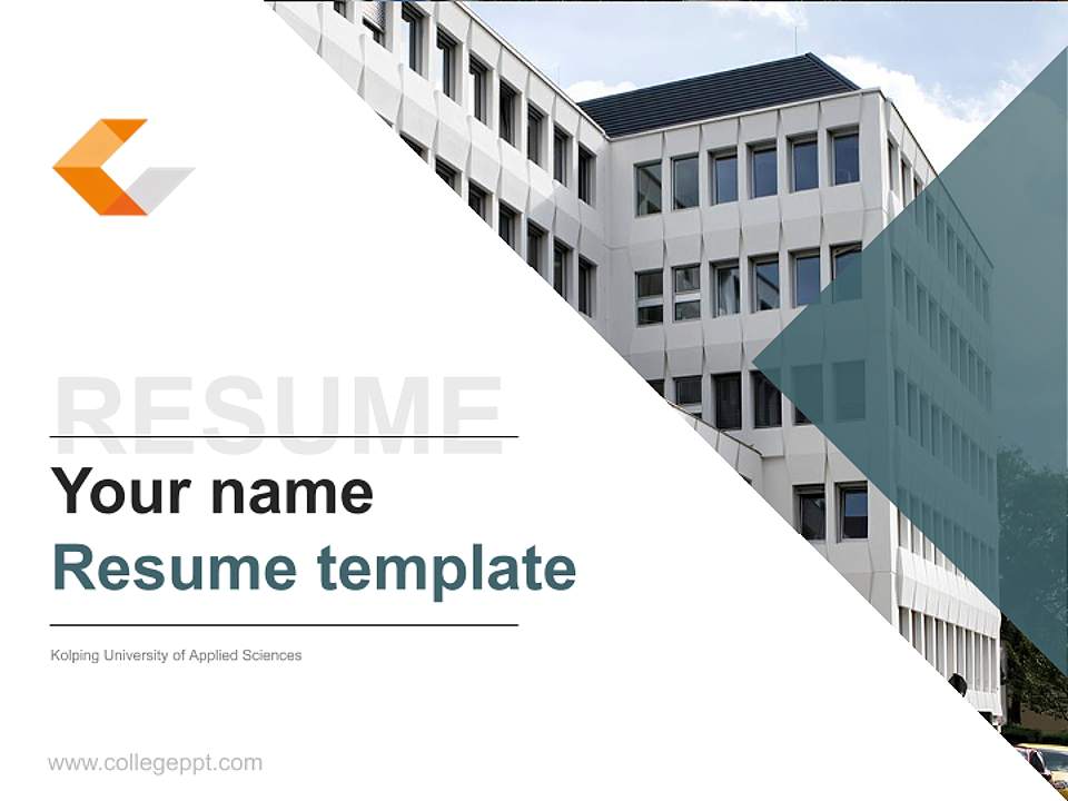 Kolping University of Applied Sciences Resume PPT Template4:3 ratio PPT effect preview image5
