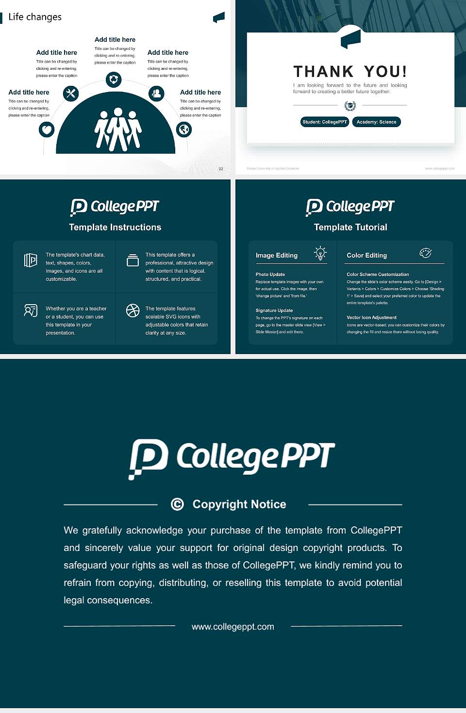 Media University of Applied Sciences National Scholarship Defense PPT Template4:3 ratio PPT effect preview image4