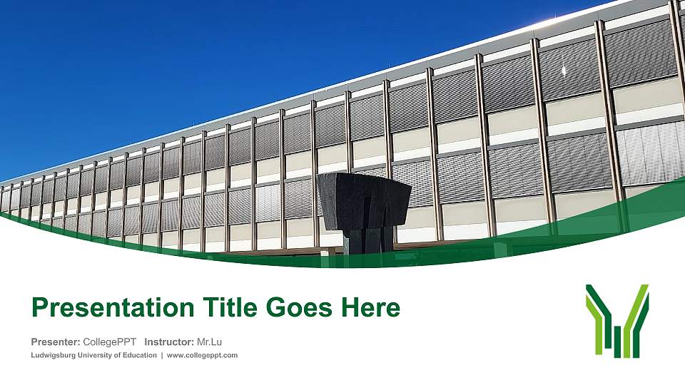 Ludwigsburg University of Education Course/Courseware Creation PPT Template16:9 ratio PPT effect preview image