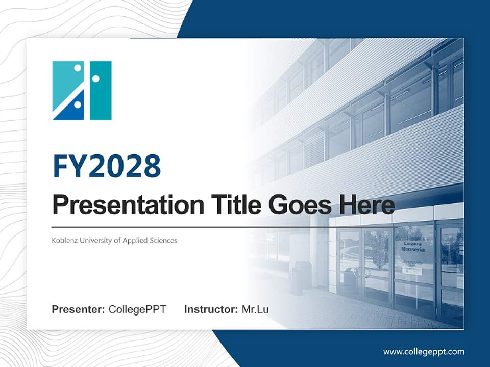 Koblenz University of Applied Sciences Academic Presentation/Research Findings Report PPT Template4:3 ratio PPT effect preview image5
