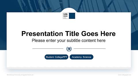 Merseburg University of Applied Sciences National Scholarship Defense PPT Template