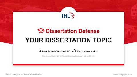 International University of Applied Sciences Liebenzell Graduation Thesis Defense PPT Template