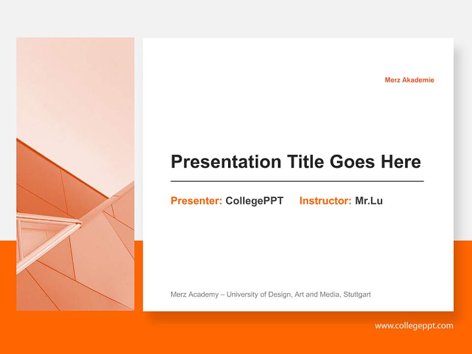 Merz Academy – University of Design, Art and Media, Stuttgart General PPT Template4:3 ratio PPT effect preview image6