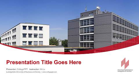 Ludwigshafen University of Business and Society Course/Courseware Creation PPT Template