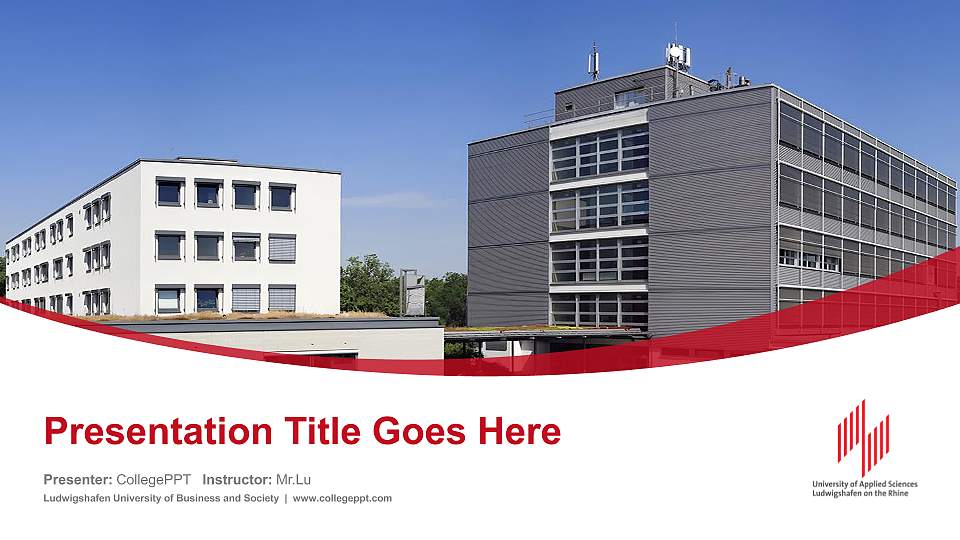 Ludwigshafen University of Business and Society Course/Courseware Creation PPT Template16:9 ratio PPT effect preview image