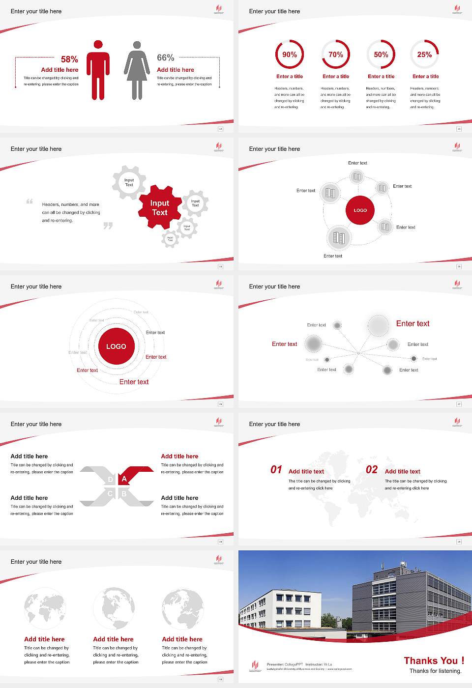 Ludwigshafen University of Business and Society Course/Courseware Creation PPT Template16:9 ratio PPT effect preview image4