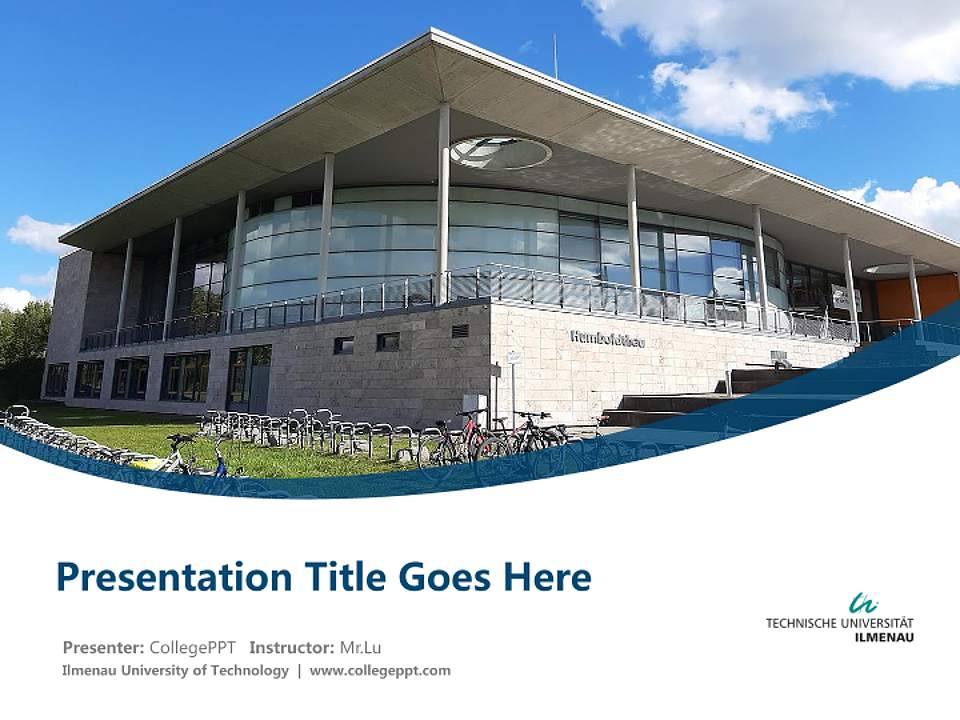 Ilmenau University of Technology Course/Courseware Creation PPT Template4:3 ratio PPT effect preview image5