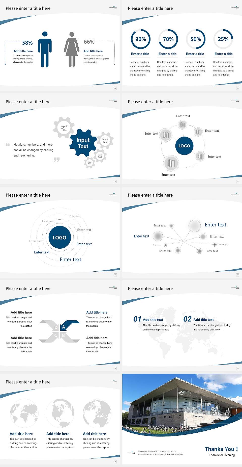 Ilmenau University of Technology Course/Courseware Creation PPT Template4:3 ratio PPT effect preview image4