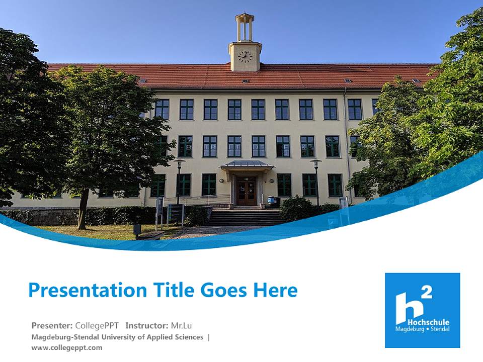Magdeburg-Stendal University of Applied Sciences Course/Courseware Creation PPT Template4:3 ratio PPT effect preview image5