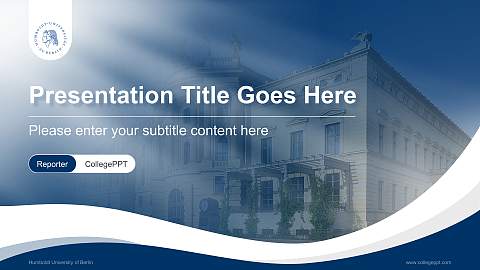 Humboldt University of Berlin Lecture Sharing and Networking Event PPT Template
