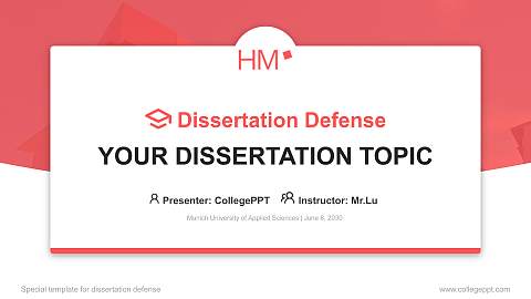 Munich University of Applied Sciences Graduation Thesis Defense PPT Template