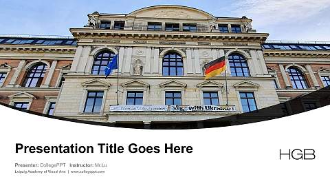 Leipzig Academy of Visual Arts Course/Courseware Creation PPT Template