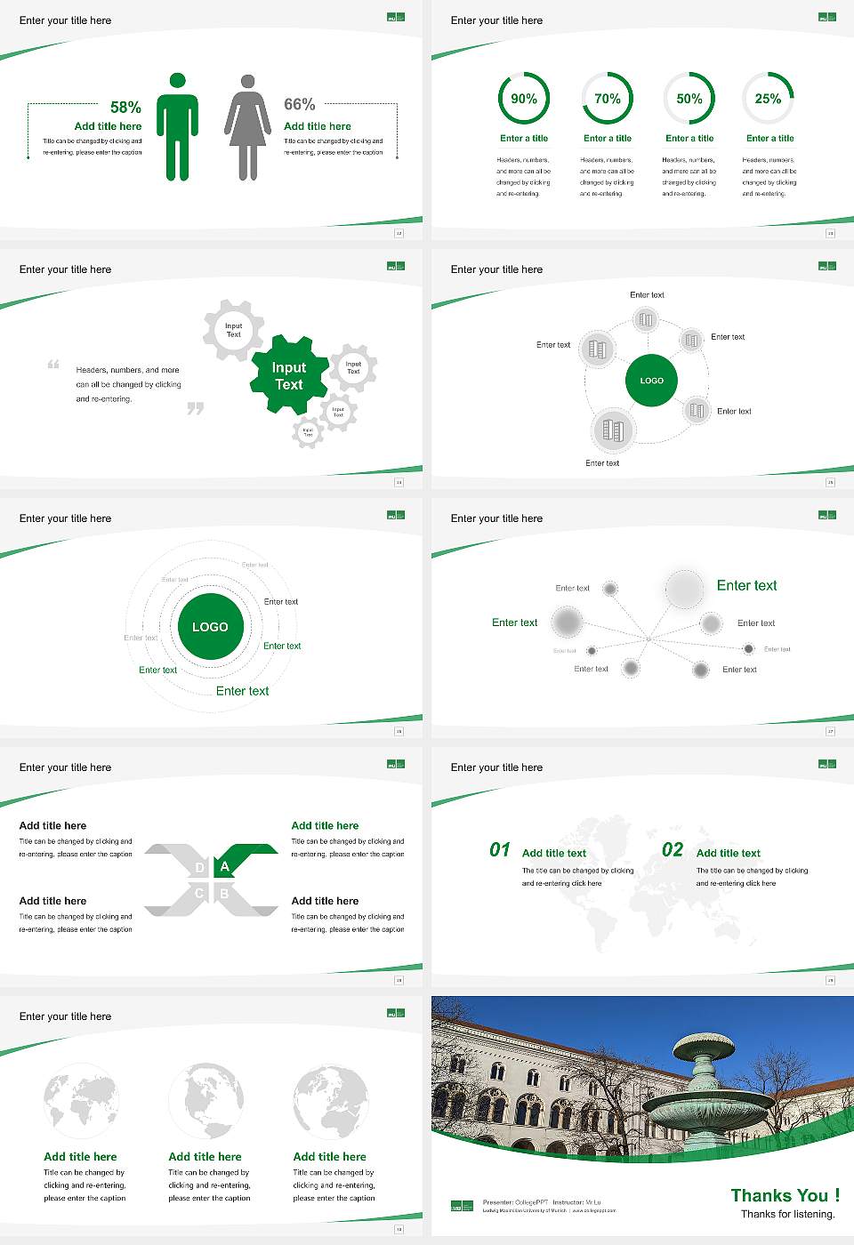 Ludwig Maximilian University of Munich Course/Courseware Creation PPT Template16:9 ratio PPT effect preview image4