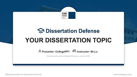 Merseburg University of Applied Sciences Graduation Thesis Defense PPT Template