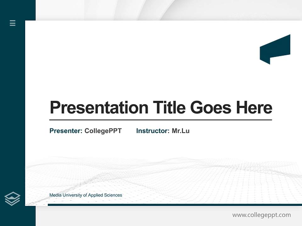 Media University of Applied Sciences Thesis Proposal/Graduation Defense PPT Template4:3 ratio PPT effect preview image5