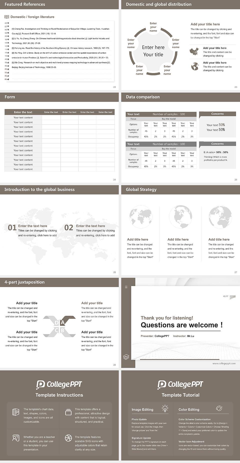 Pforzheim University – Design, Technology, Business and Law Thesis Proposal/Graduation Defense PPT Template4:3 ratio PPT effect preview image4