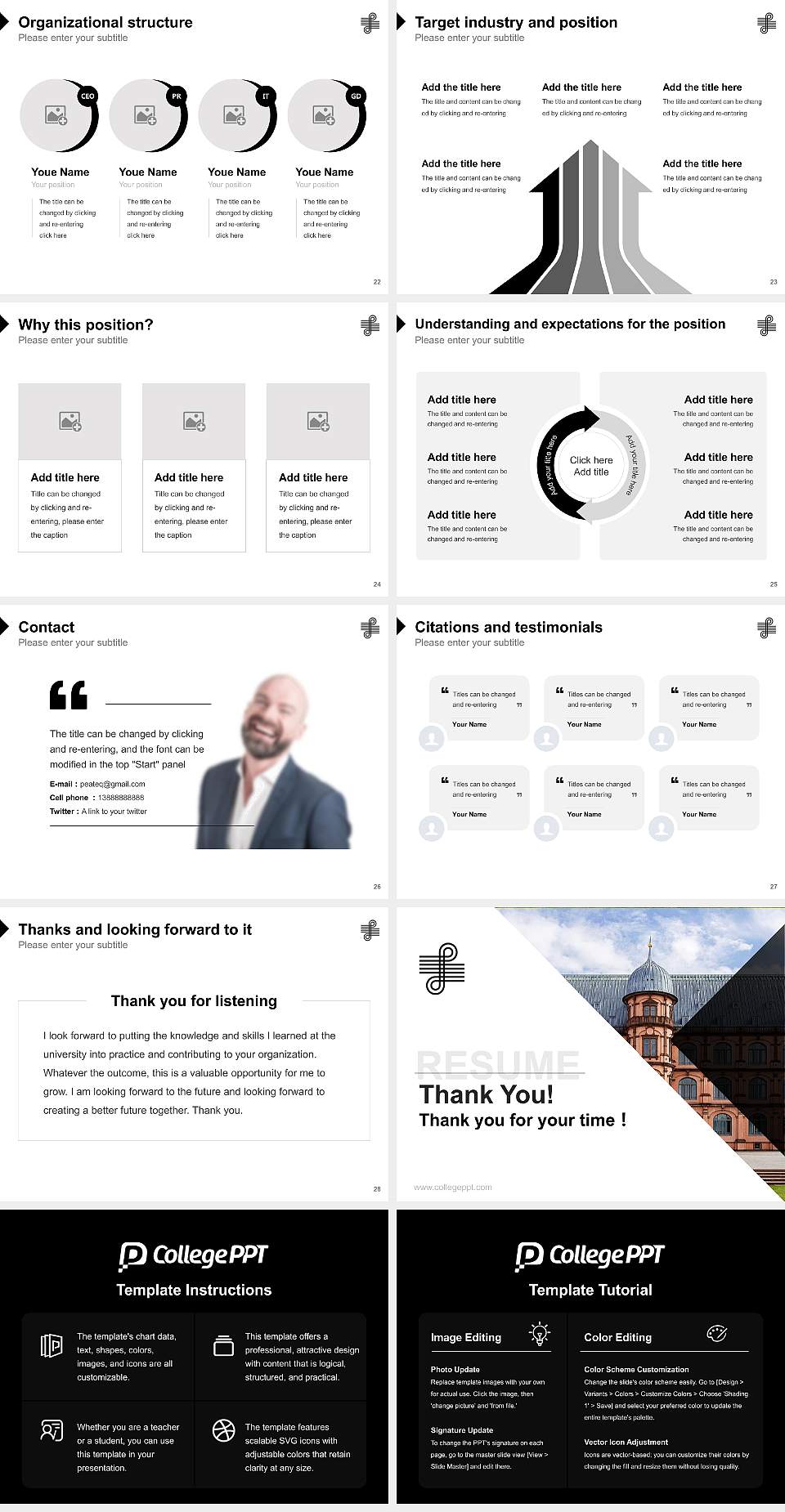 Karlsruhe University of Music Resume PPT Template4:3 ratio PPT effect preview image4