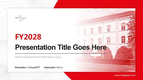 Jade University of Applied Sciences – Oldenburg campus Academic Presentation/Research Findings Report PPT Template