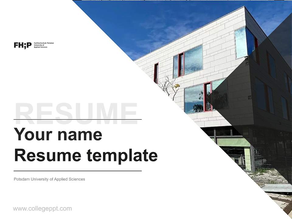 Potsdam University of Applied Sciences Resume PPT Template4:3 ratio PPT effect preview image5