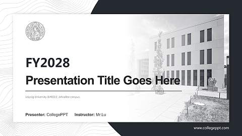 Leipzig University – Jahnallee campus Academic Presentation/Research Findings Report PPT Template