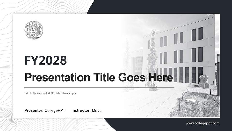 Leipzig University – Jahnallee campus Academic Presentation/Research Findings Report PPT Template16:9 ratio PPT effect preview image