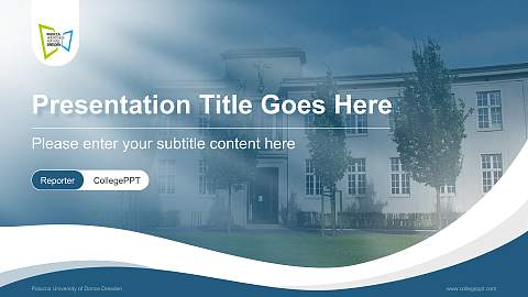 Palucca University of Dance Dresden Lecture Sharing and Networking Event PPT Template