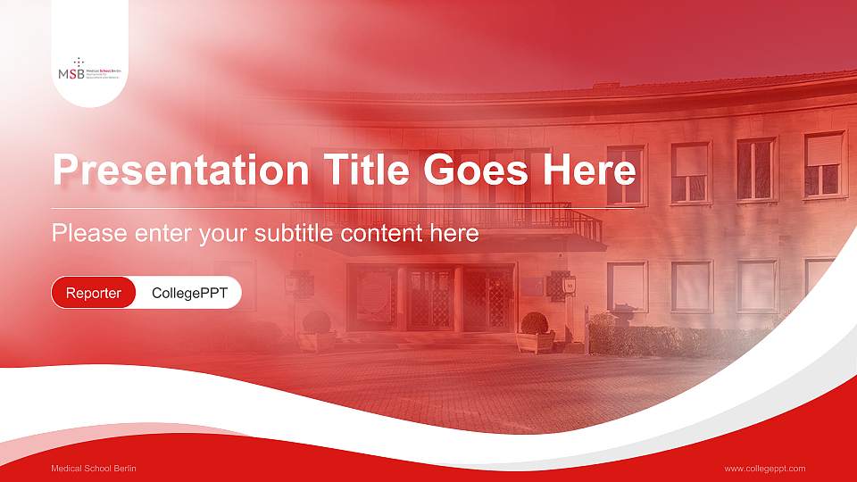 Medical School Berlin Lecture Sharing and Networking Event PPT Template16:9 ratio PPT effect preview image