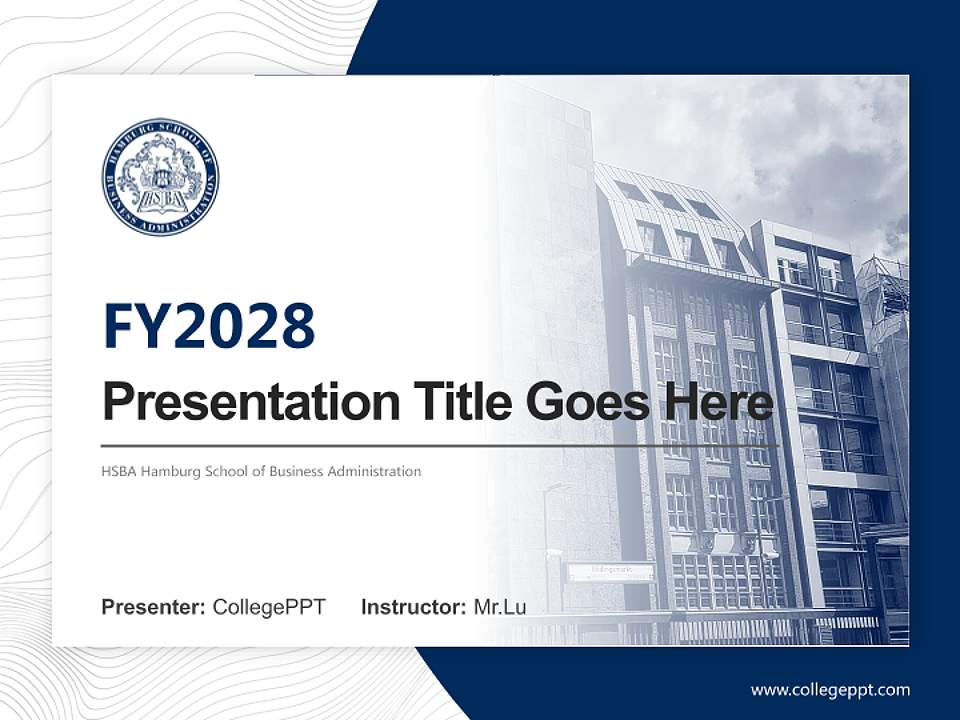 HSBA Hamburg School of Business Administration Academic Presentation/Research Findings Report PPT Template4:3 ratio PPT effect preview image5