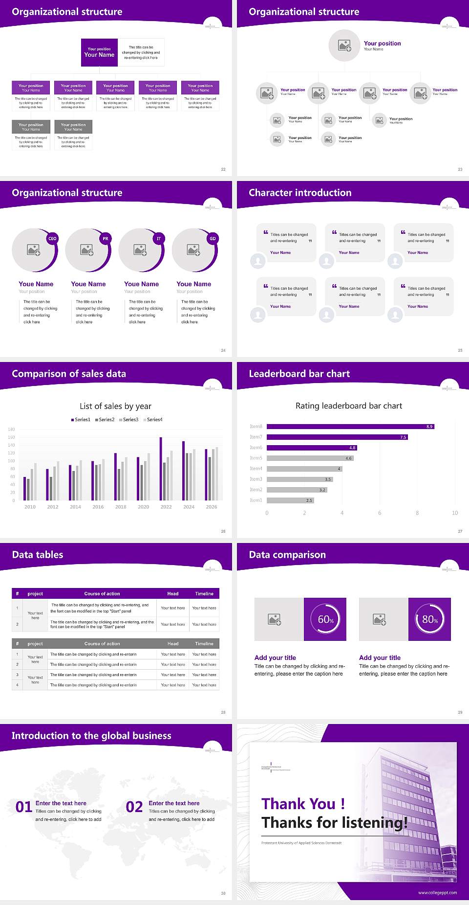 Protestant University of Applied Sciences Darmstadt Academic Presentation/Research Findings Report PPT Template4:3 ratio PPT effect preview image4