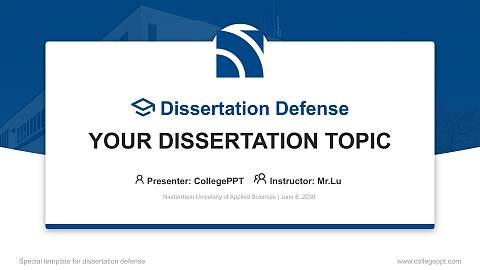 Niederrhein University of Applied Sciences Graduation Thesis Defense PPT Template