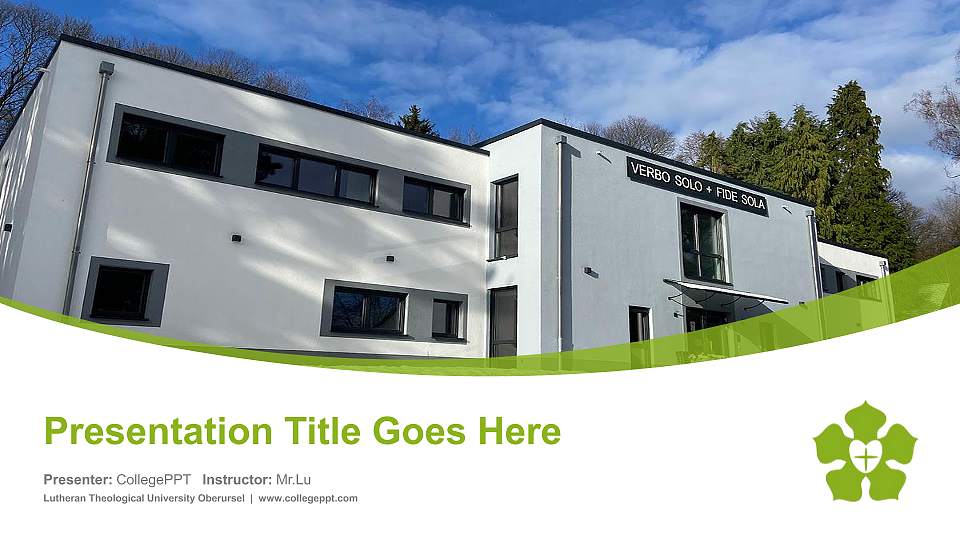 Lutheran Theological University Oberursel Course/Courseware Creation PPT Template16:9 ratio PPT effect preview image