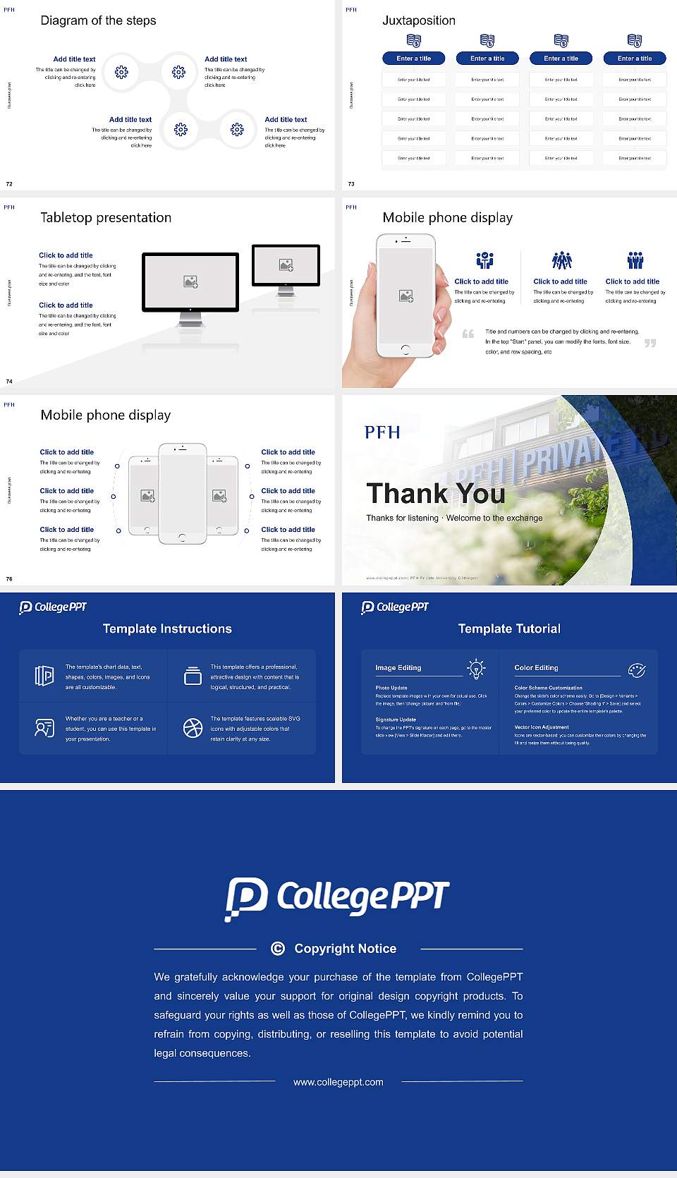 PFH Private University Göttingen Competition/Entrepreneurship Contest PPT Template16:9 ratio PPT effect preview image9